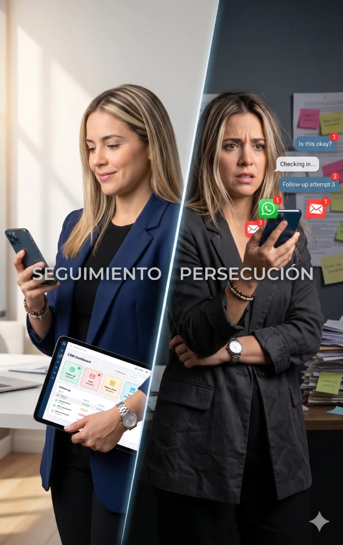seguimiento vs persecucion como hacer follow up sin parecer desesperado